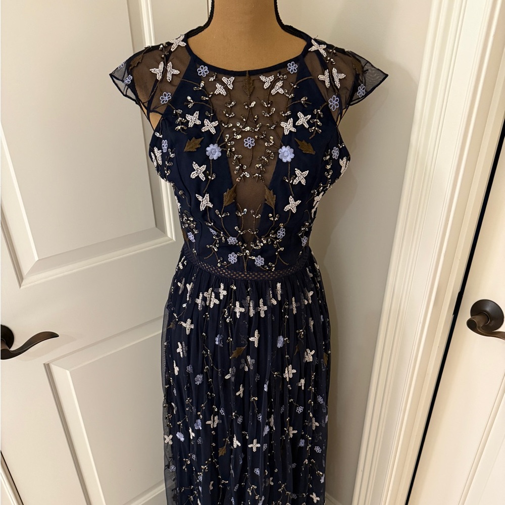 ASOS Navy Floral Maxi Dress - Tall